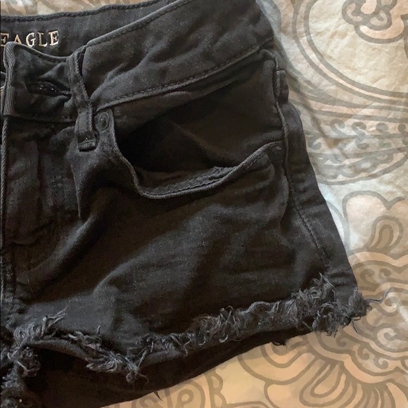 Black denim shorts - Picture 6 of 6